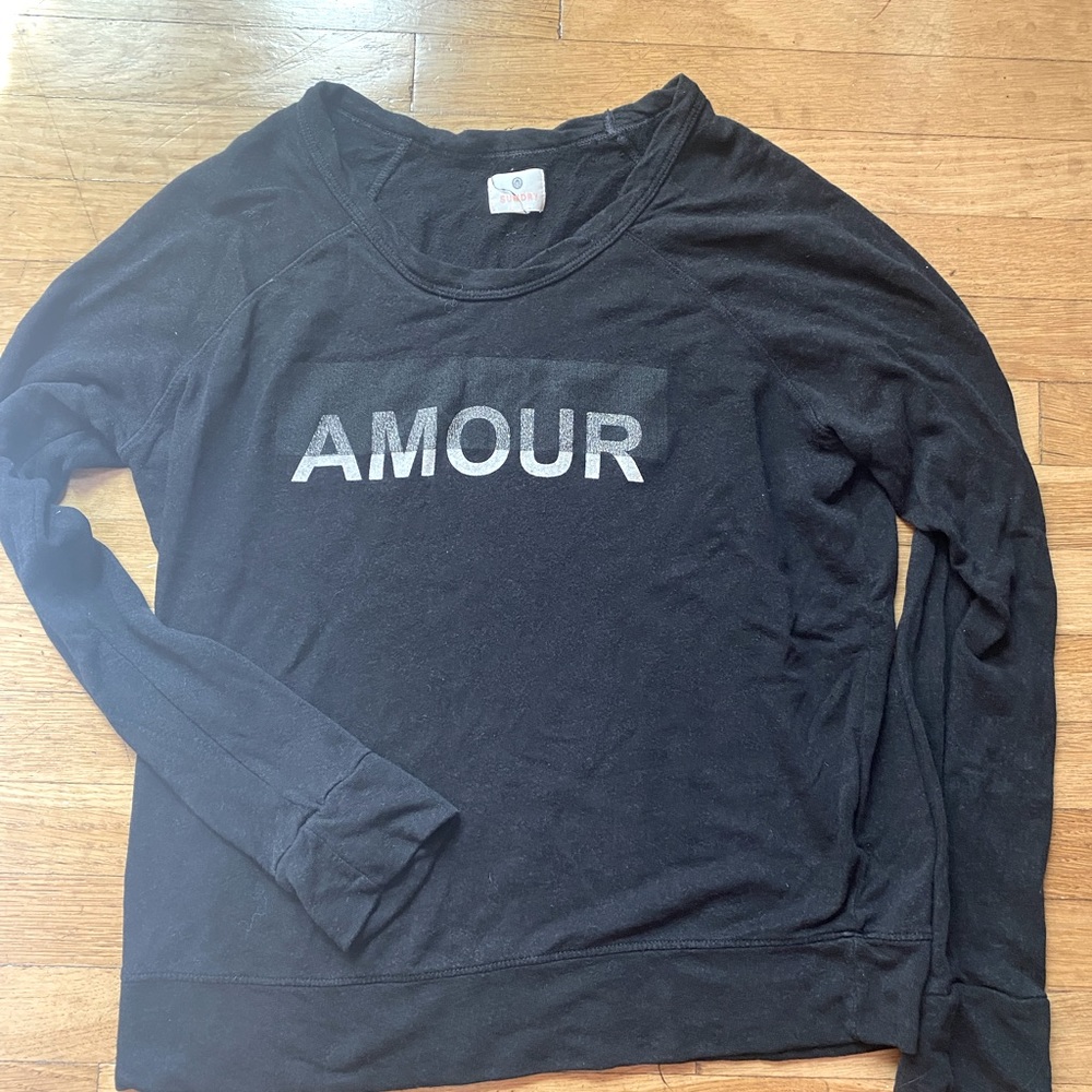 Sundry Amour Black Sweartshirt Size 1